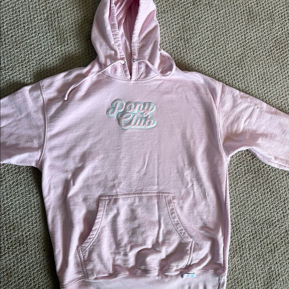 Pink Pony Club Pink XL Sweatshirt Hoodie